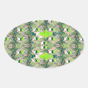 Adesivo Oval Eco Africa Motif - Arte Africana Inspirada na Natu