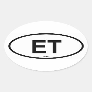 Adesivo Oval Egito "ET"
