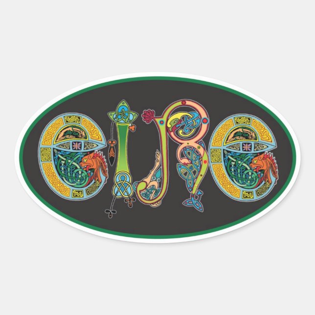 Adesivo Oval Eire Oval Euro Sticker (Frente)