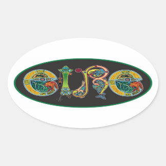 Adesivo Oval Eire Oval Euro Sticker