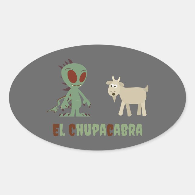 Adesivo Oval El Chupacabra (Frente)