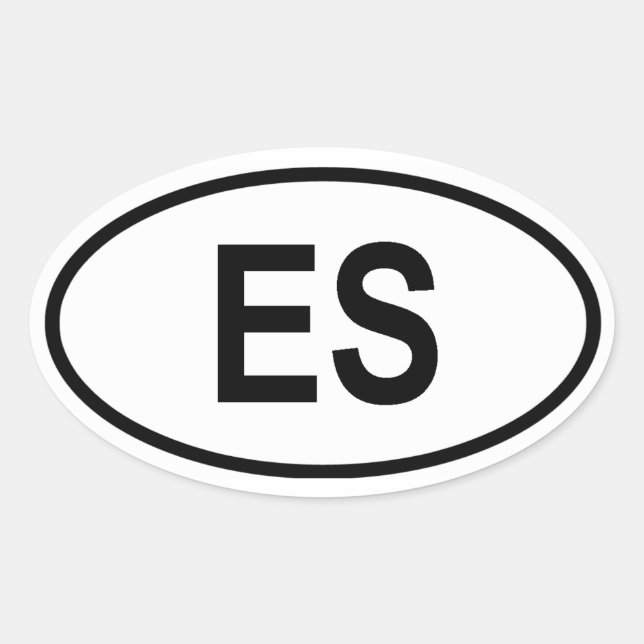 Adesivo Oval El Salvador "ES" (Frente)
