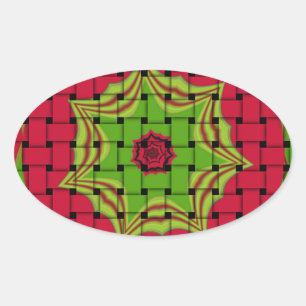 Adesivo Oval Elegante africano Lovely vetorial impressão