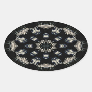 Adesivo Oval Elegante Mandala