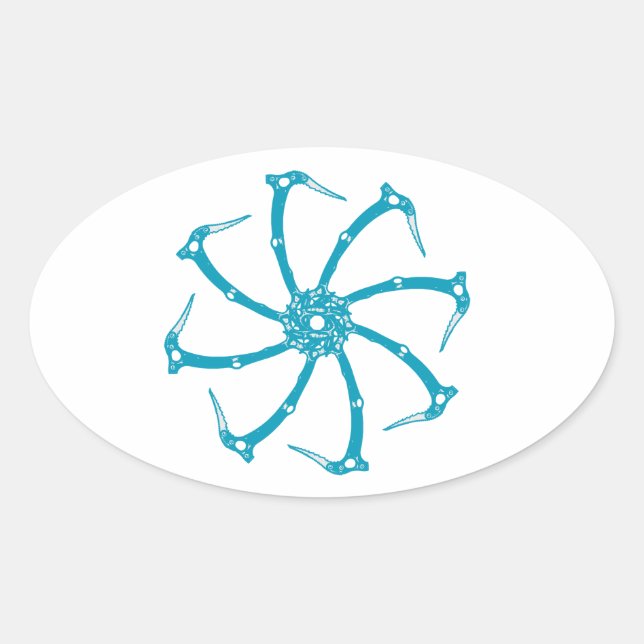 Adesivo Oval Elo de ferramenta de gelo (Frente)