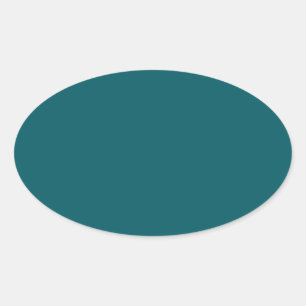 Adesivo Oval em Teal Escuro