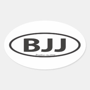 Adesivo Oval Emblema do carro do estilo de BJJ euro-