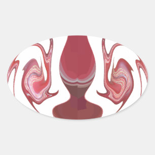 Adesivo Oval Embres da Terra: Tapeçaria Texturizada da África