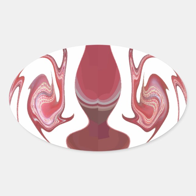 Adesivo Oval Embres da Terra: Tapeçaria Texturizada da África (Frente)