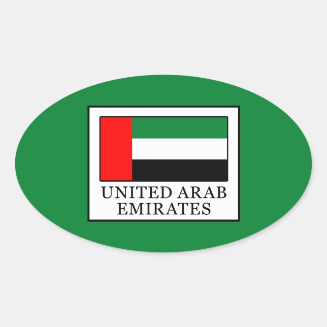 Adesivo Oval Emirados Árabes Unidos (Frente)