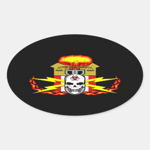 Adesivo Oval EOD, decalque do técnico da bomba