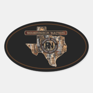 Adesivo Oval EQUIPAMENTO ACIMA do campo petrolífero de CAMO