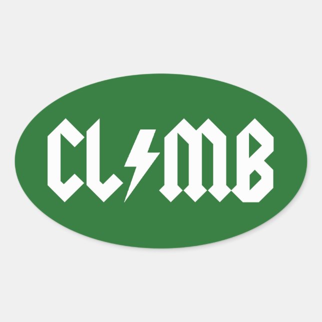 Adesivo Oval Escalada (ACDC) (Frente)