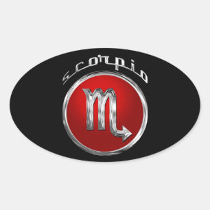 Adesivo Oval Escorpião - o escorpião