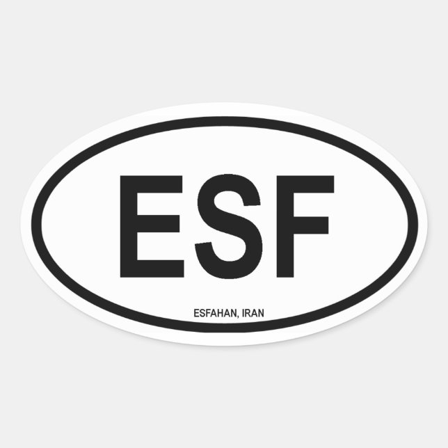 Adesivo Oval Esfhahan "ESF" (Frente)