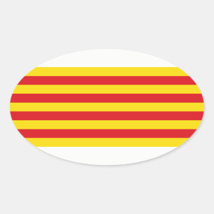 Adesivo Oval Espanha: Catalunha La Senyera