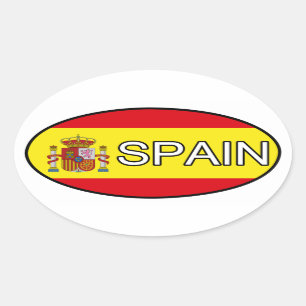 Adesivo Oval Espanha Euro Sticker