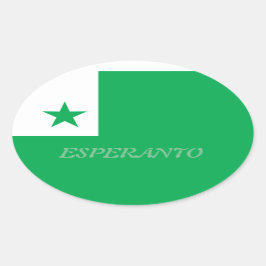 Adesivo Oval esperanto