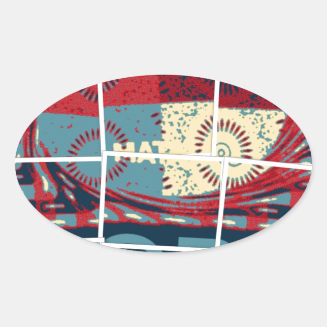 Adesivo Oval Espero ser o milagre belo e inspirador (Frente)