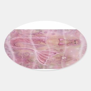 Adesivo Oval Espero Sereia Por Renee L. Lavoie