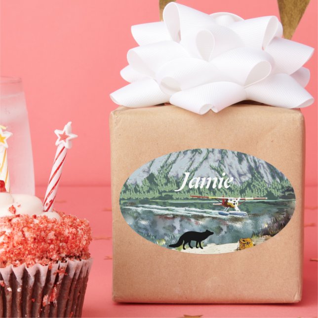 Adesivo Oval Espirralho Como uma Raposa (Festa)