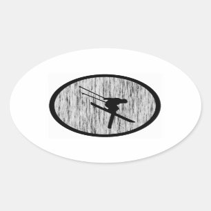 ADESIVO OVAL ESQUI NÓS POR FAVOR