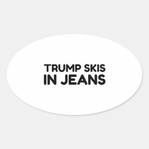 ADESIVO OVAL ESQUIS TRUMP EM JEANS