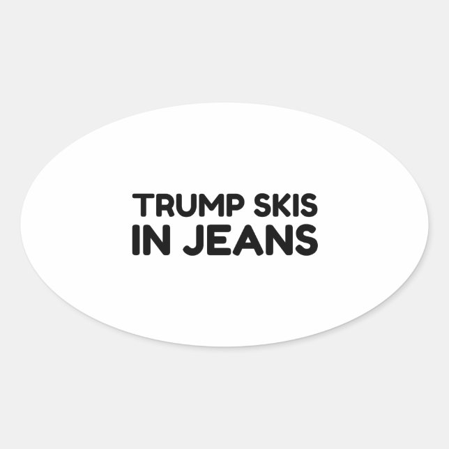 ADESIVO OVAL ESQUIS TRUMP EM JEANS (Frente)