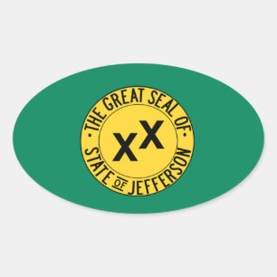 Adesivo Oval Estado de Jefferson