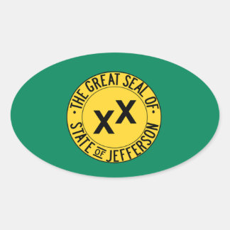 Adesivo Oval Estado de Jefferson