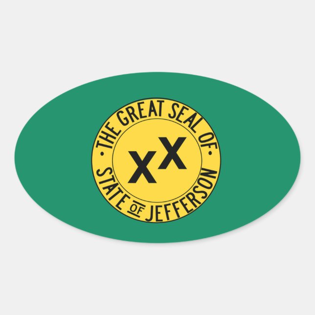 Adesivo Oval Estado de Jefferson (Frente)