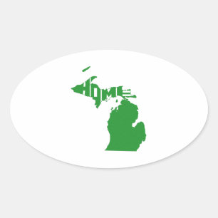 Adesivo Oval Estado de origem de Michigan