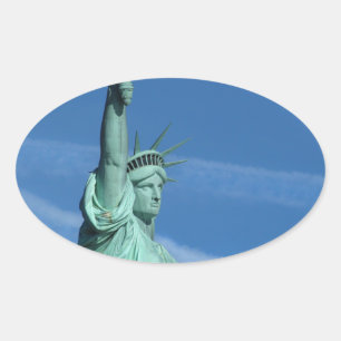 Adesivo Oval Estátua da Liberdade.