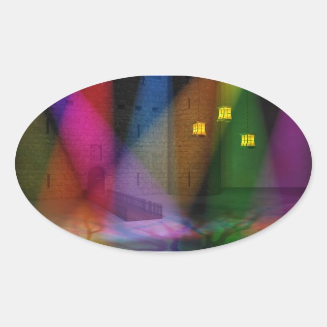 Adesivo Oval Este Palco de Excelentes de tolos (Frente)