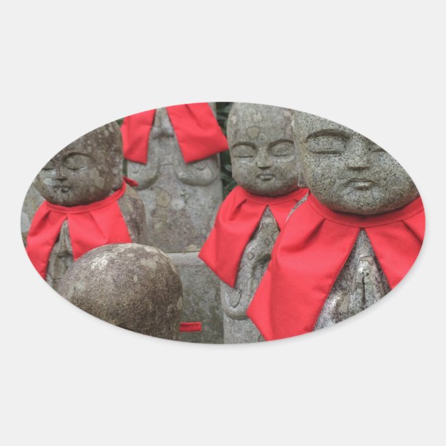 Adesivo Oval Estilo Japonês Deity Of Children - Deity Do Guardi (Frente)
