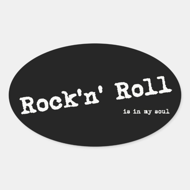 Adesivo Oval Estilo Rock (Frente)