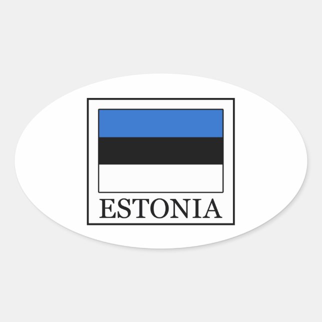 Adesivo Oval Estônia (Frente)