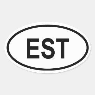 Adesivo Oval Estónia "EST "
