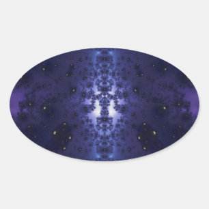 Adesivo Oval Estrela Noite