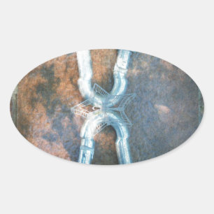 Adesivo Oval Estrela prateada infinita