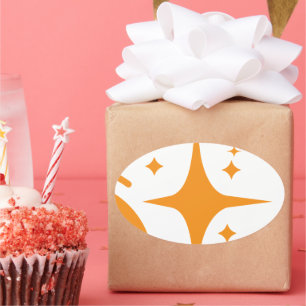 Adesivo Oval Estrelas emblem Twinkle, farol da era digital