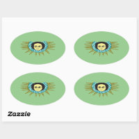 Etiópia Angel Oval Sticker