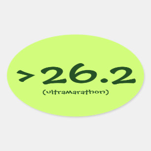 Adesivo Oval >etiqueta 26,2 (do ultramarathon)