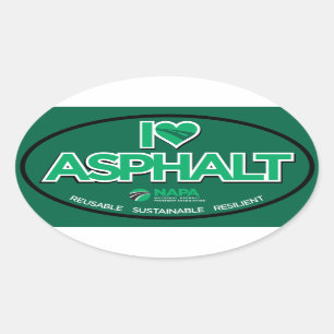 Adesivo Oval Eu Adoro Asfalto Stickers - Oval
