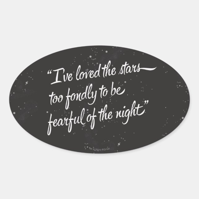 Adesivo Oval Eu amei as estrelas (Frente)