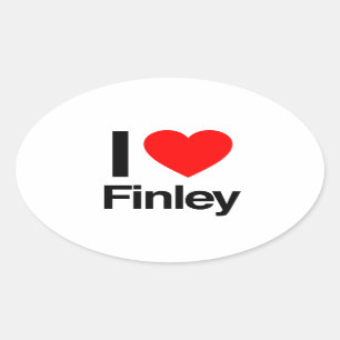 Adesivo Oval eu amo finley