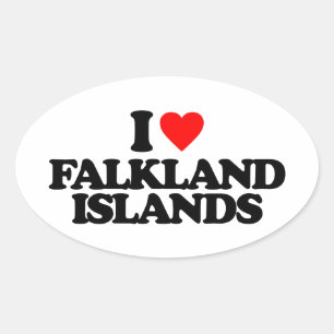 ADESIVO OVAL EU AMO ILHAS FALKLAND