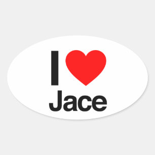 Adesivo Oval eu amo jace