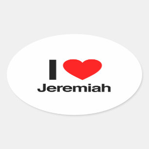 Adesivo Oval eu amo jeremiah