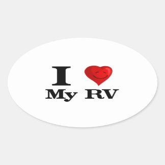 Adesivo Oval Eu Amo O Meu RV